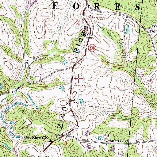 Topographic Map of Zion Ridge, OH