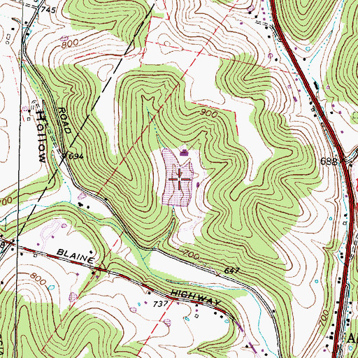 Topographic Map of Mead Foremens Club Pond, OH