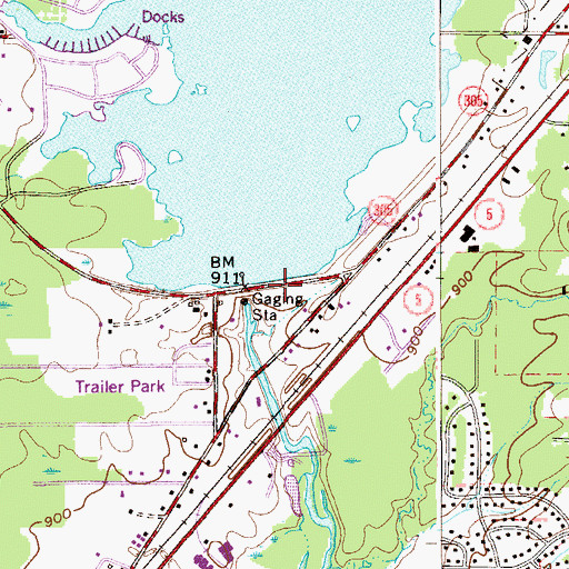 Topographic Map of Mosquito Creek Dam, OH