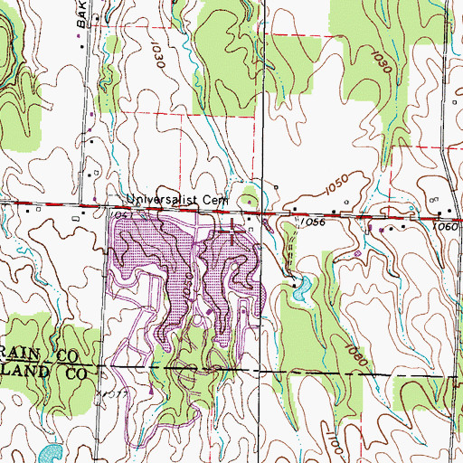 Topographic Map of Clare Mar Camp Lake Dam, OH