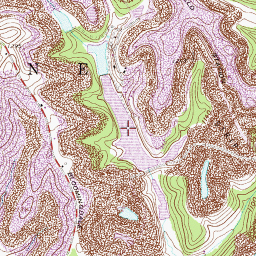 Topographic Map of Jefferson Sportsmens Lake Number One, OH