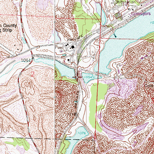 Topographic Map of Georgetown Plant Lower Supply Dam, OH