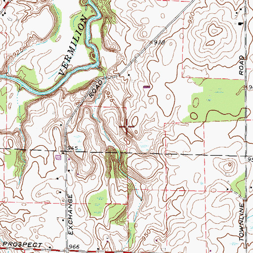 Topographic Map of White Pond, OH
