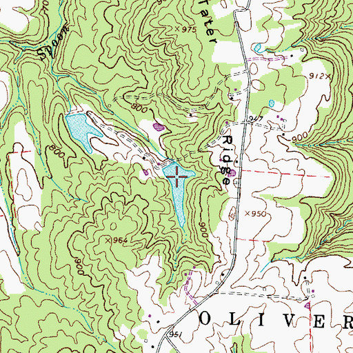 Topographic Map of Laycocks Farm Pond Dam Number One, OH