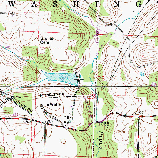 Topographic Map of Tennessee Gas Lake Dam, OH