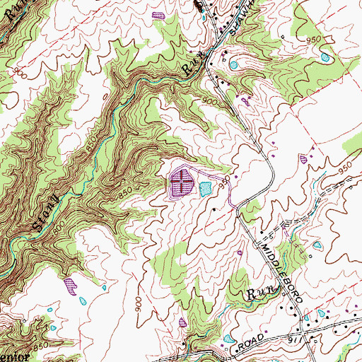 Topographic Map of Murphy Pond, OH