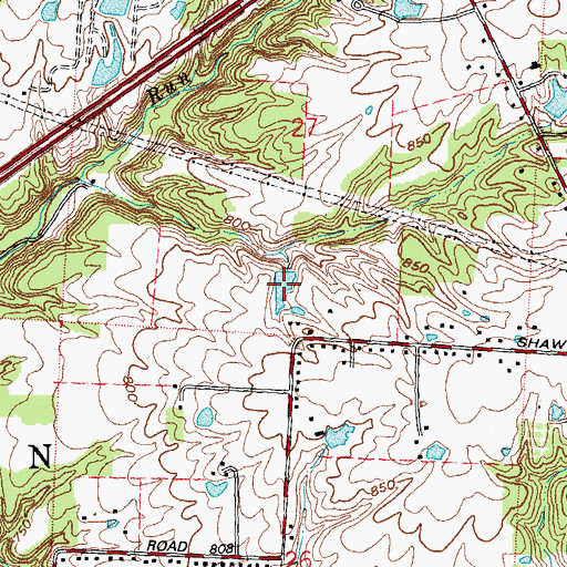 Topographic Map of Spear Pond, OH