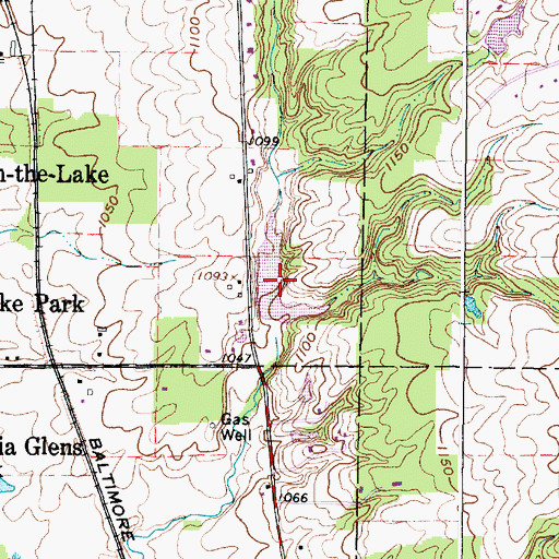 Topographic Map of Chippewa Creek Watershed 2A Reservoir, OH