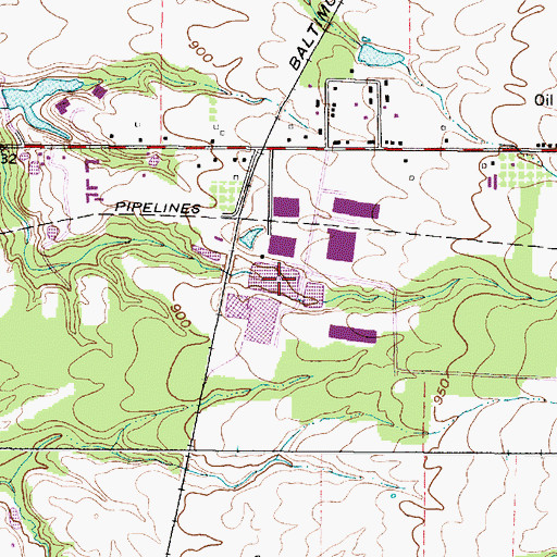 Topographic Map of Modern Tool and Die Company Reservoir, OH