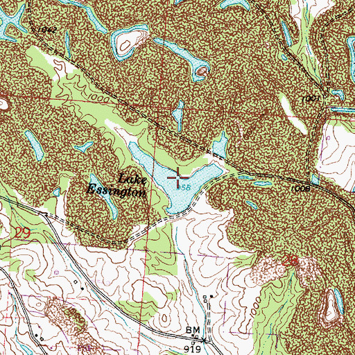 Topographic Map of Essington Lake, OH