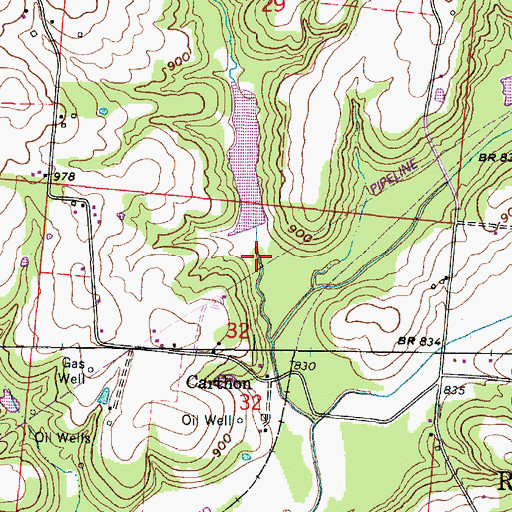 Topographic Map of Rush Creek Structure 3b Dam, OH