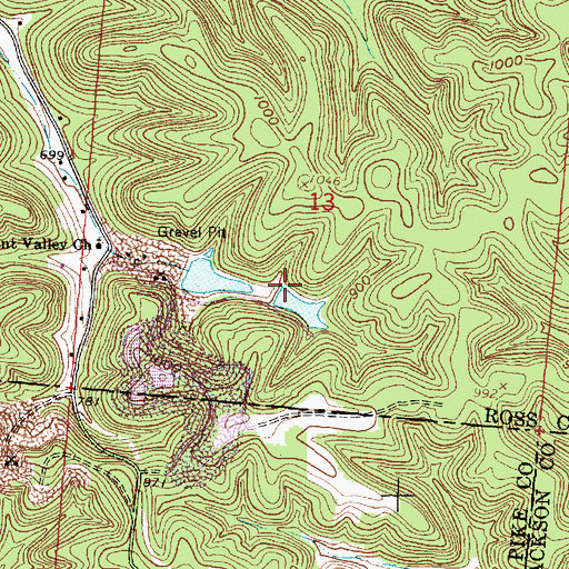 Topographic Map of Southern Silica Pond Number Two Dam, OH