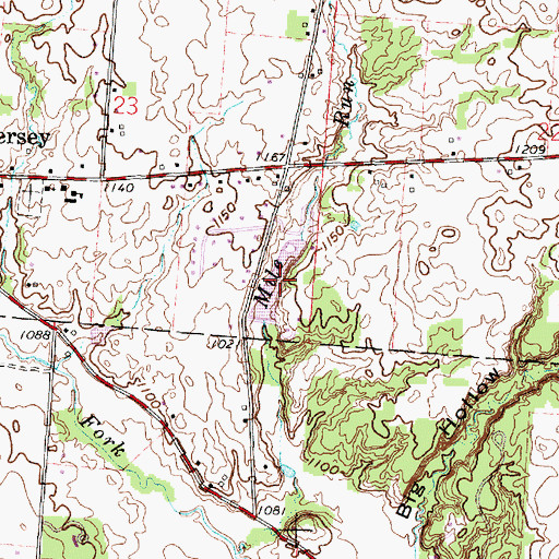 Topographic Map of Gardner Pond, OH