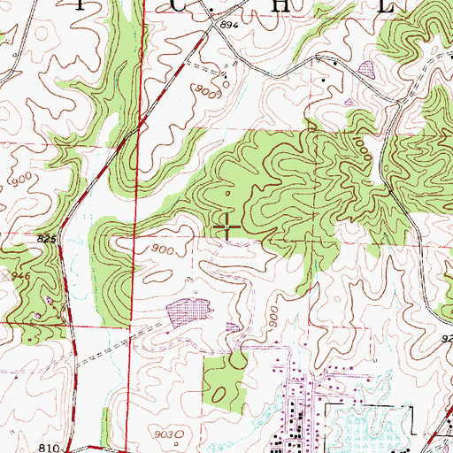Topographic Map of Robins Ridge Golf Club Dam Number Two, OH