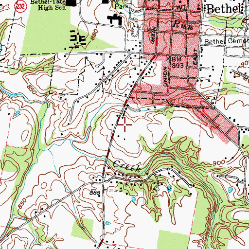 Topographic Map of East Fork Lake Saddle Dam, OH