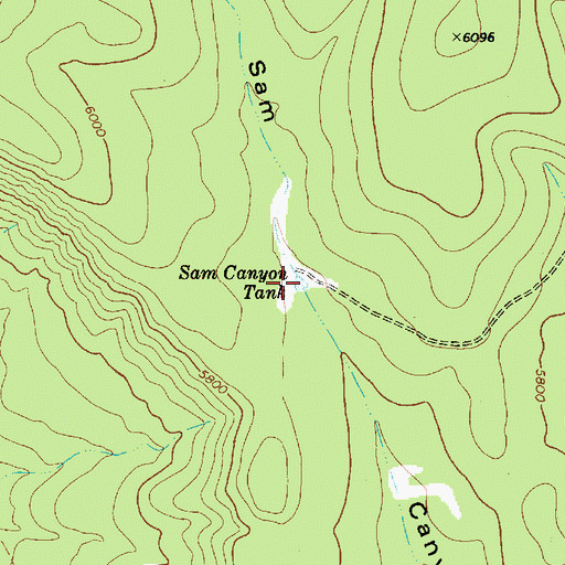 Topographic Map of Sam Canyon Tank, AZ