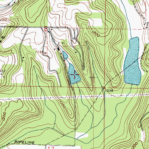 Topographic Map of Pride Valley Beach Club Reservoir, OH