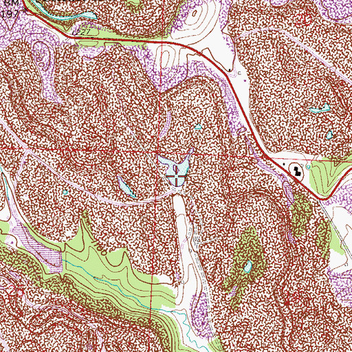 Topographic Map of Georgetown Upper Dam Number One Pond, OH
