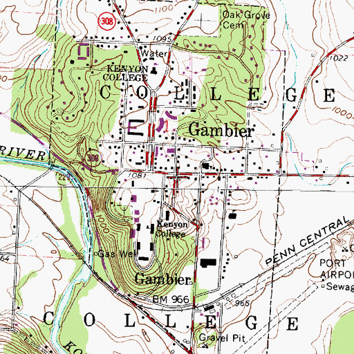 Topographic Map of Epworth Methodist Church, OH