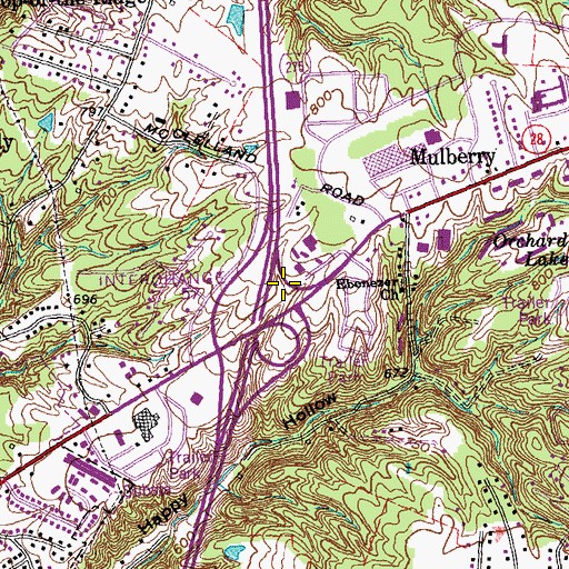 Topographic Map of Interchange 57, OH