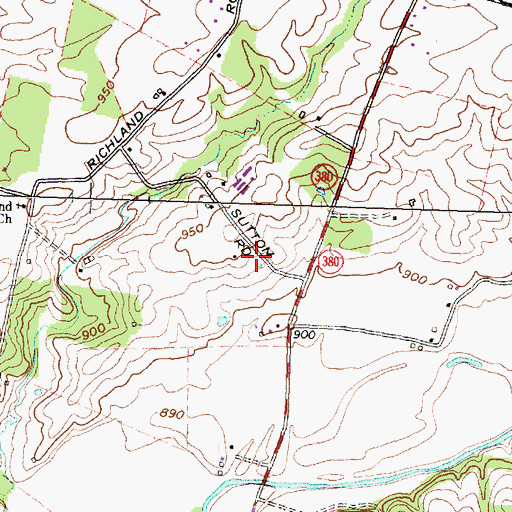 Topographic Map of Richland School (historical), OH