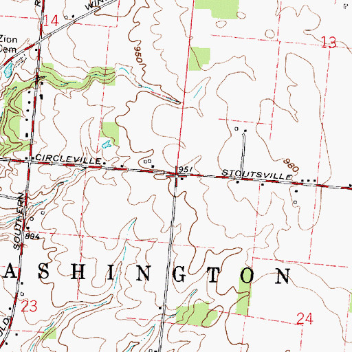 Topographic Map of School Number 3 (historical), OH