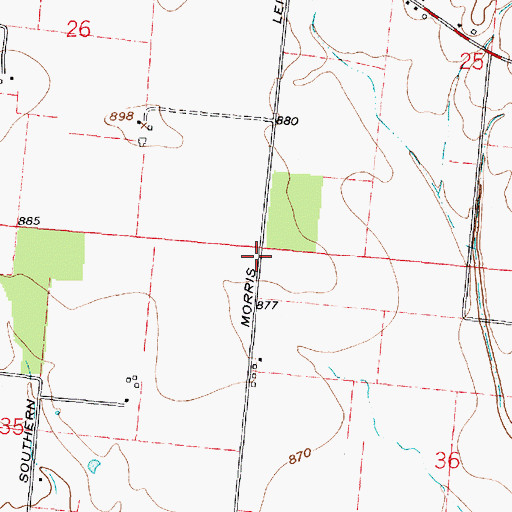 Topographic Map of School Number 6 (historical), OH