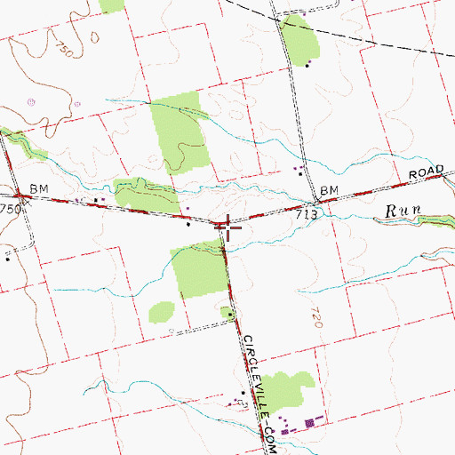 Topographic Map of Van Meter School (historical), OH