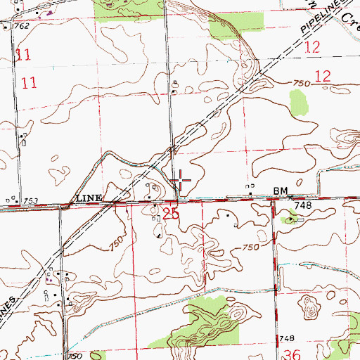 Topographic Map of Maple Grove School (historical), OH