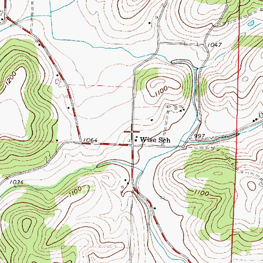 Topographic Map of Wise Elementary School, OH