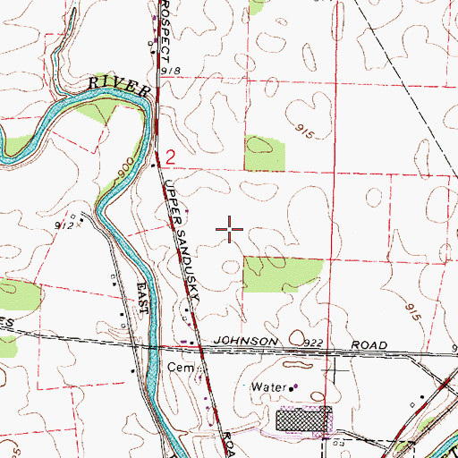 Topographic Map of Dennison Field (historical), OH