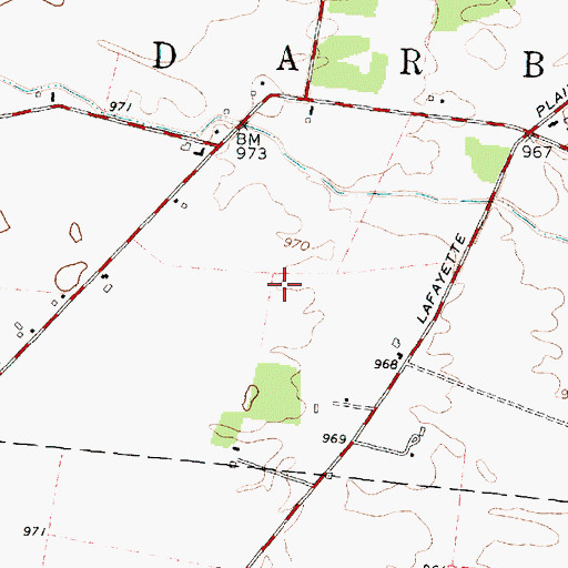 Topographic Map of Shekinah Airport (historical), OH