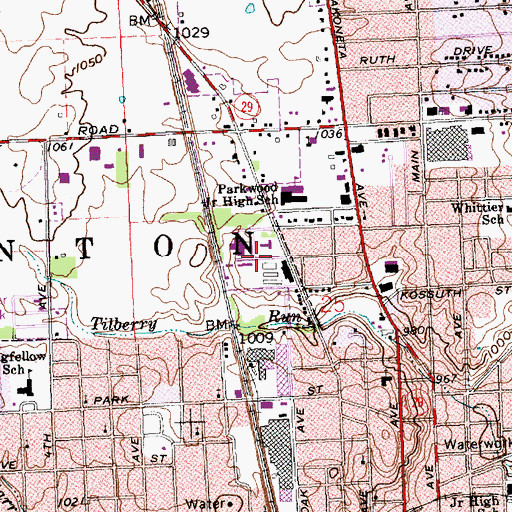 Topographic Map of ODOT Heliport, OH