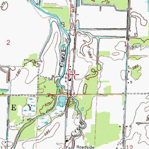 Topographic Map of Boggy Bottoms Airport, OH
