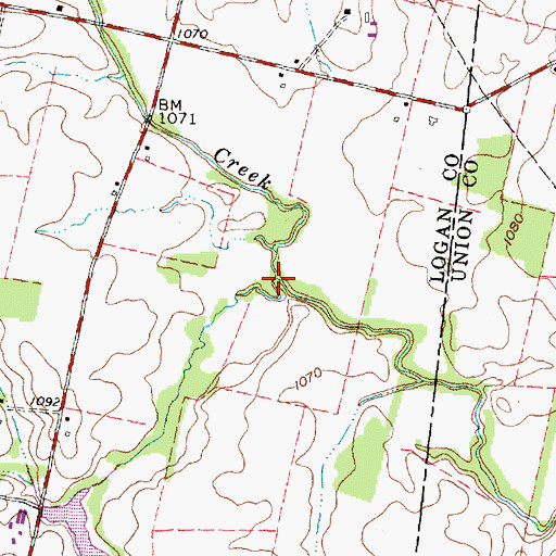 Topographic Map of Otter Creek, OH