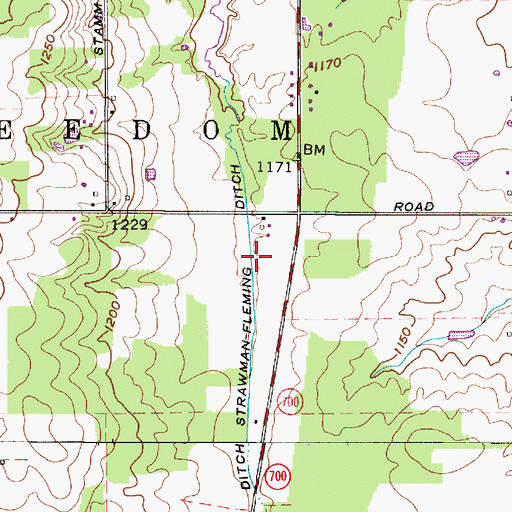 Topographic Map of Strawman-Fleming Ditch, OH