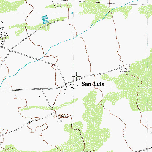 Topographic Map of San Luis, AZ