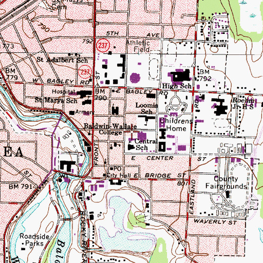 Topographic Map of Black Cultural Center, OH