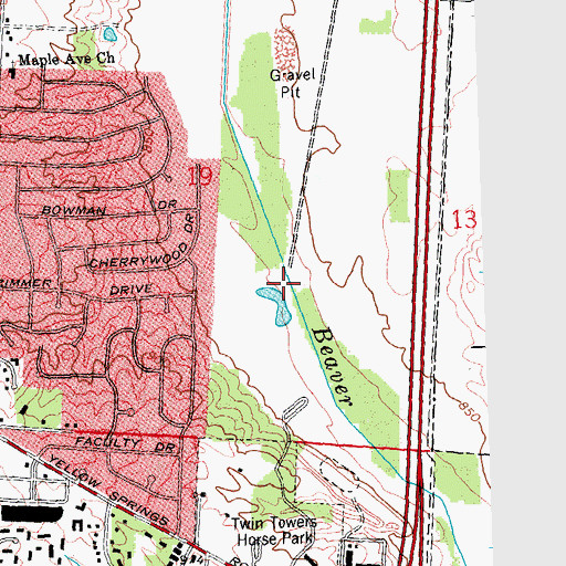 Topographic Map of Community Park East, OH