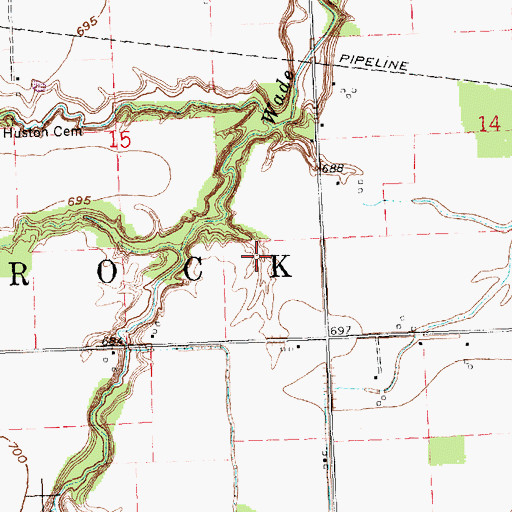 Topographic Map of WNDH-FM (Napoleon), OH