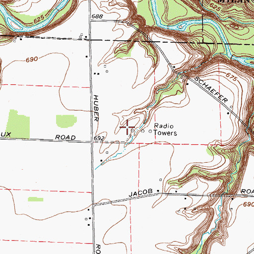 Topographic Map of WLKR-FM (Norwalk), OH