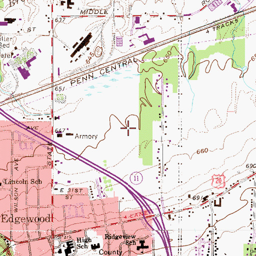 Topographic Map of Township of Ashtabula, OH