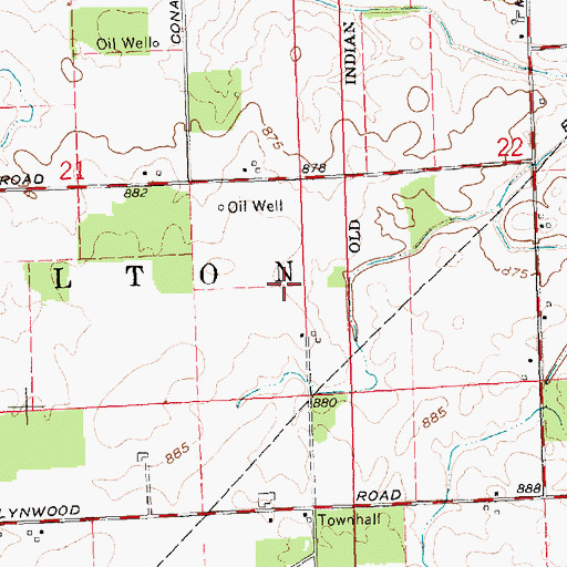 Topographic Map of Township of Moulton, OH