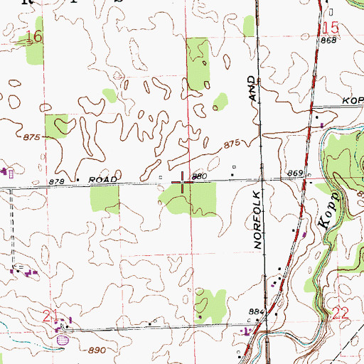 Topographic Map of Township of Saint Marys, OH