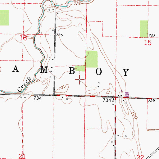 Topographic Map of Township of Amboy, OH