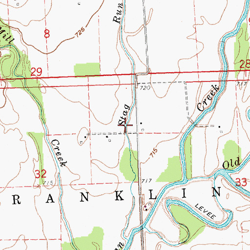 Topographic Map of Township of Franklin, OH