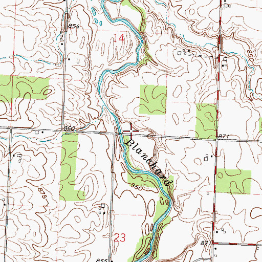 Topographic Map of Township of Delaware, OH