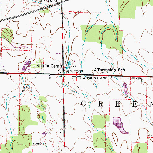 Topographic Map of Township of Greenwich, OH