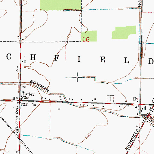 Topographic Map of Township of Richfield, OH