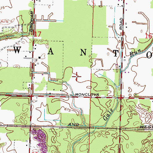 Topographic Map of Township of Swanton, OH